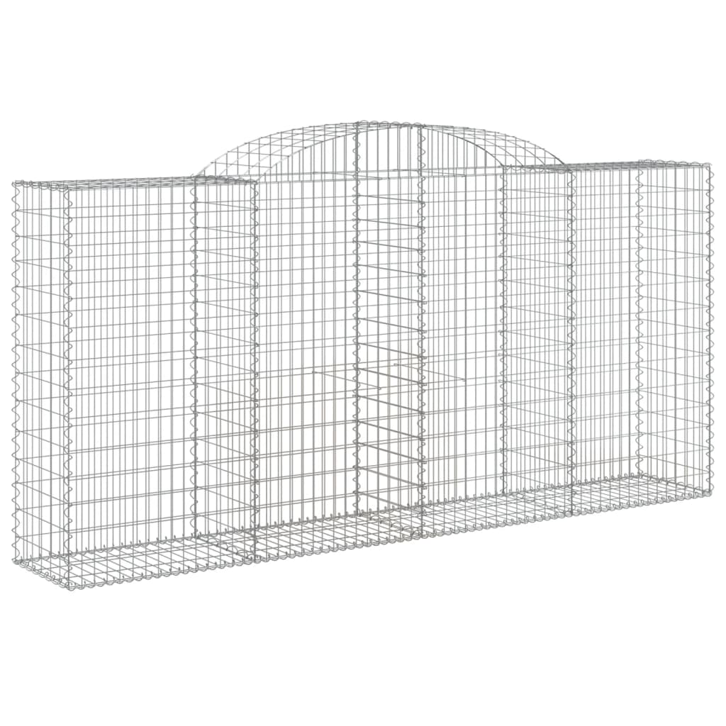 Gabionkurver buede 6 stk 300x50x140/160 cm galvanisert jern