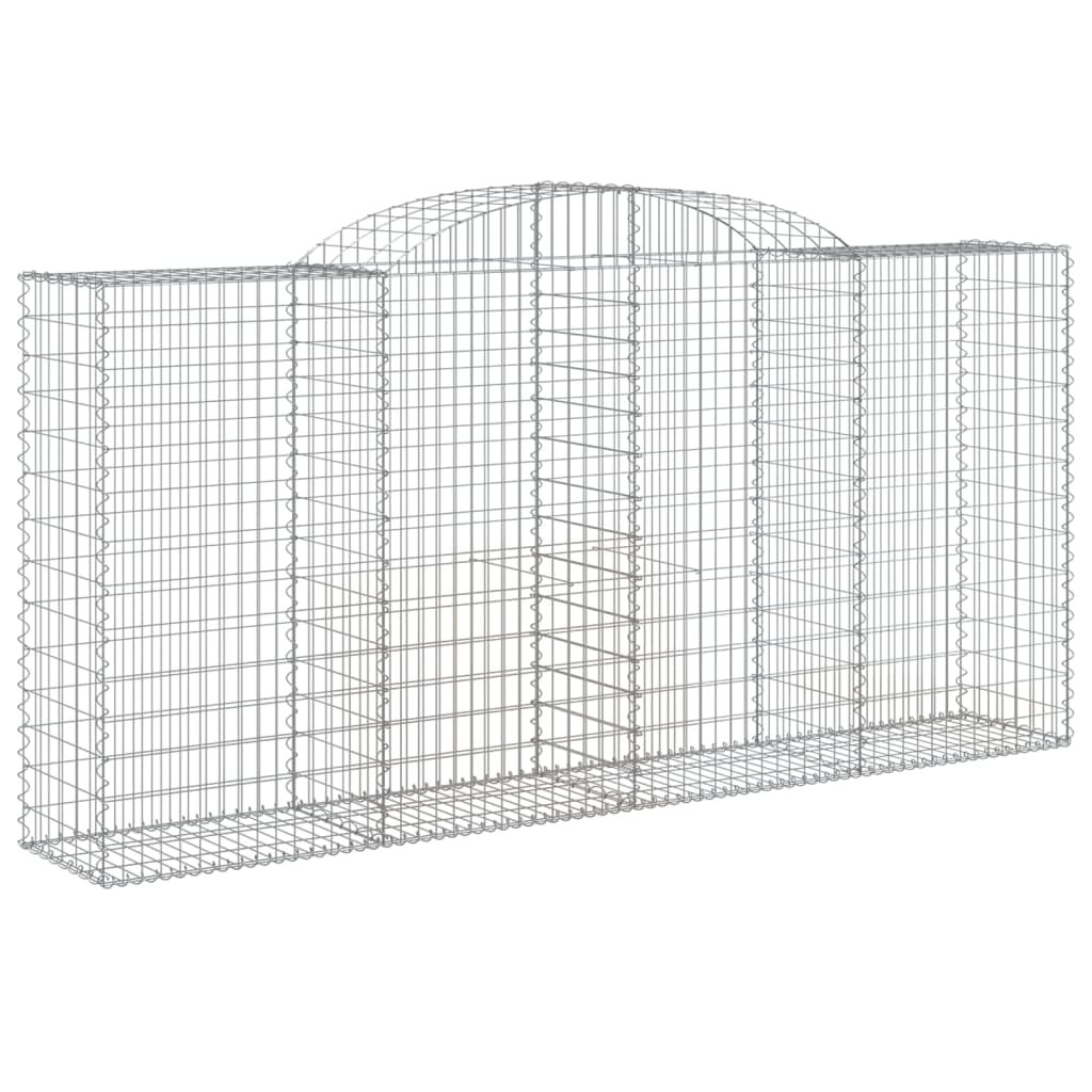 Gabionkurver buede 7 stk 300x50x140/160 cm galvanisert jern