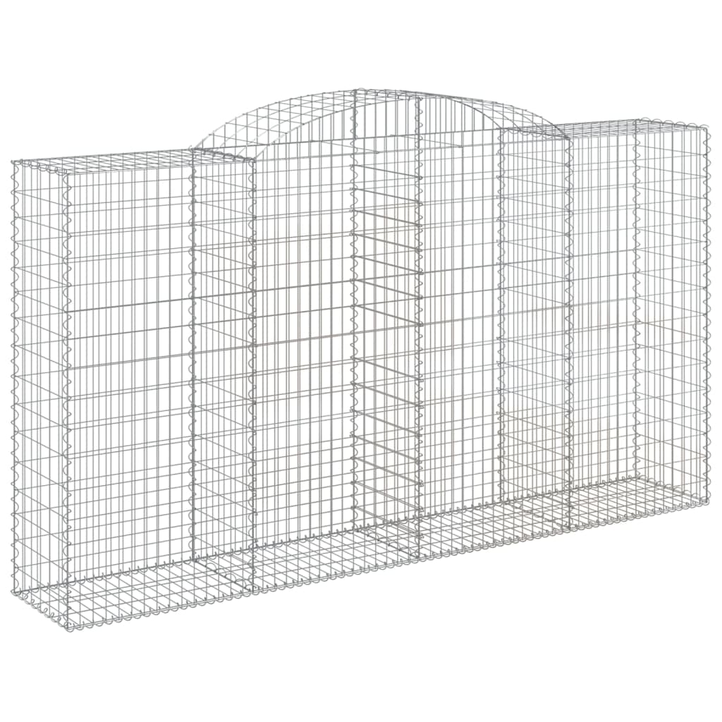 Gabionkurver buede 2 stk 300x50x160/180 cm galvanisert jern