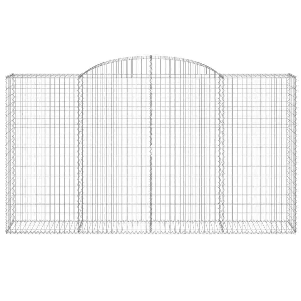 Gabionkurver buede 2 stk 300x50x160/180 cm galvanisert jern