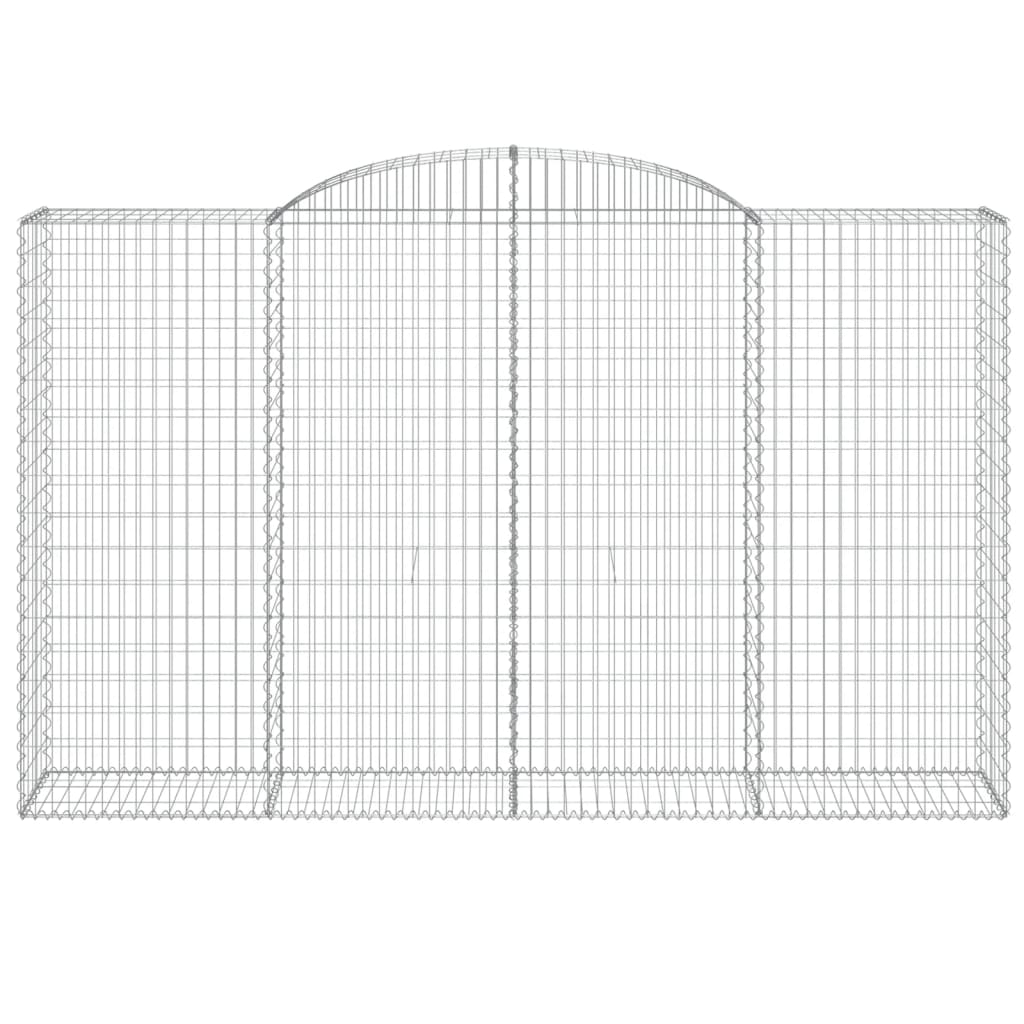 Gabionkurver buede 2 stk 300x50x180/200 cm galvanisert jern