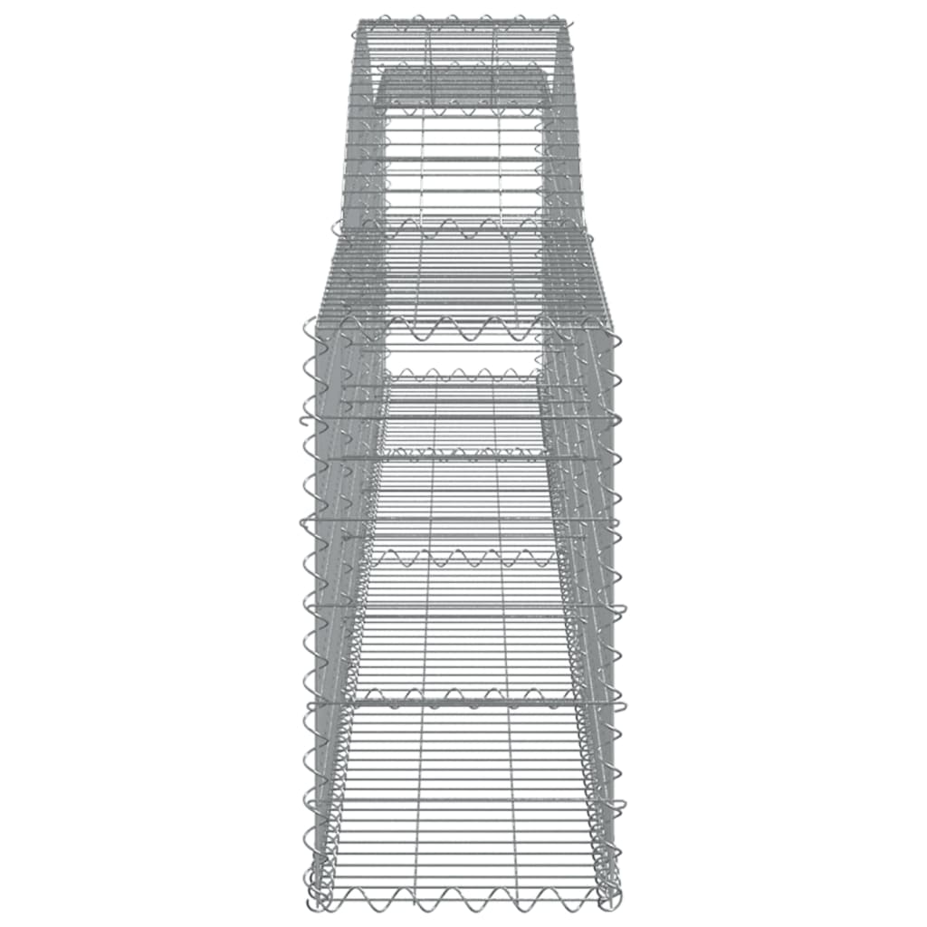 Gabionkurver buede 8 stk 400x30x60/80 cm galvanisert jern