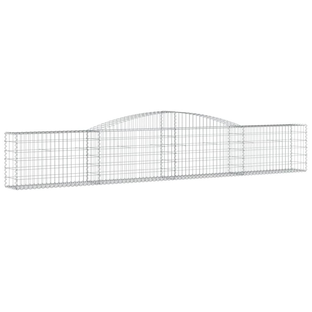 Gabionkurver buede 9 stk 400x30x60/80 cm galvanisert jern