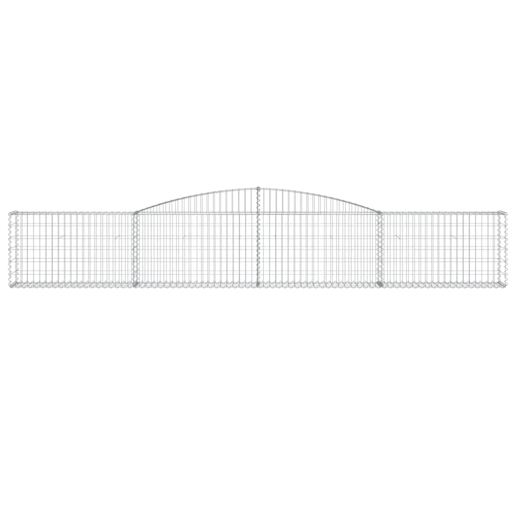 Gabionkurver buede 15 stk 400x30x60/80 cm galvanisert jern