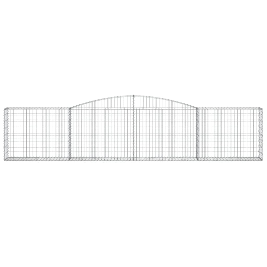 Gabionkurver buede 3 stk 400x30x80/100 cm galvanisert jern