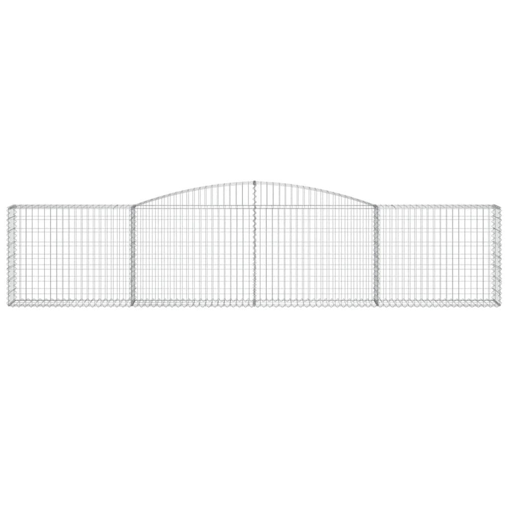 Gabionkurver buede 6 stk 400x30x80/100 cm galvanisert jern