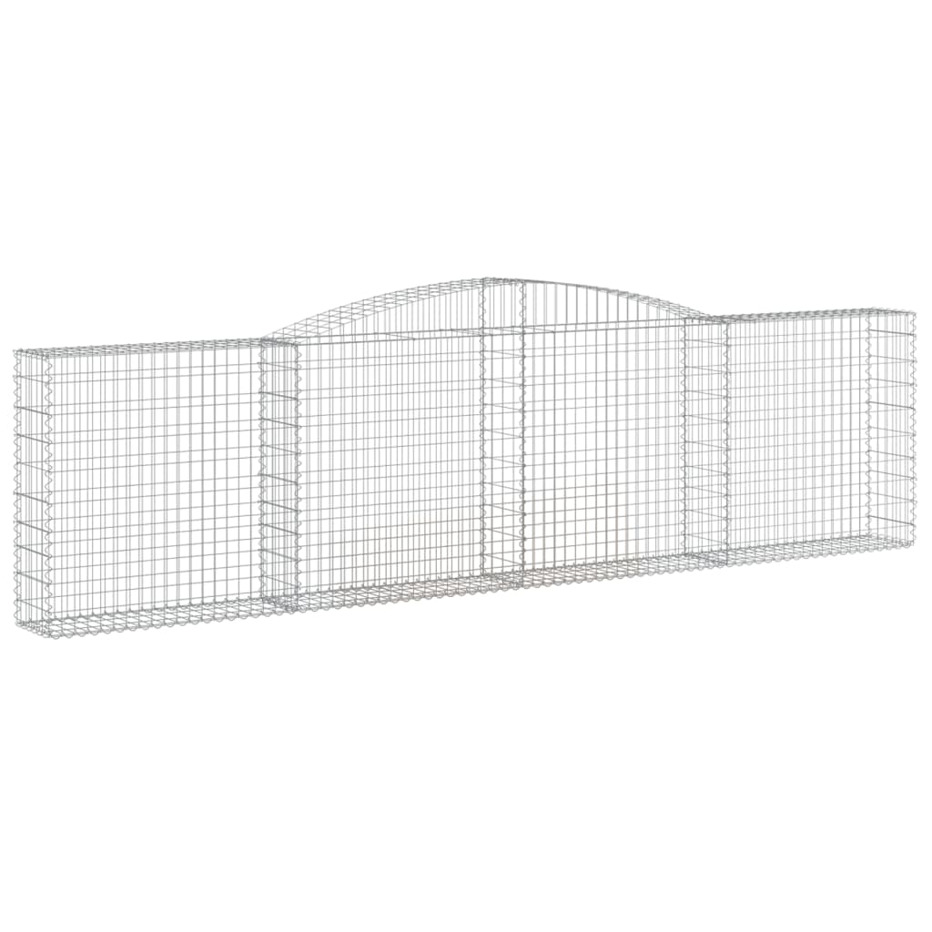 Gabionkurver buede 6 stk 400x30x100/120 cm galvanisert jern