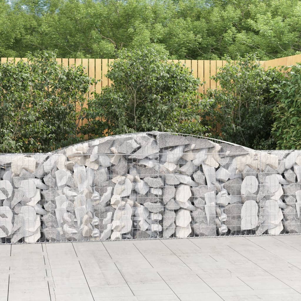 Gabionkurver buede 25 stk 400x30x100/120 cm galvanisert jern