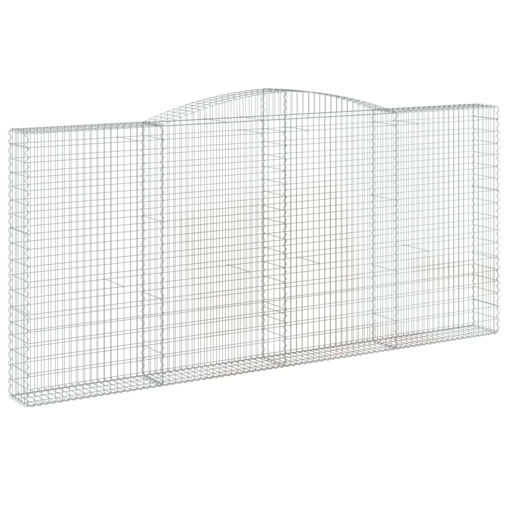 Gabionkurver buede 5 stk 400x30x180/200 cm galvanisert jern