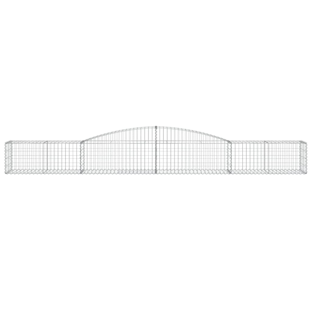 Gabionkurver buede 2 stk 400x50x40/60 cm galvanisert jern