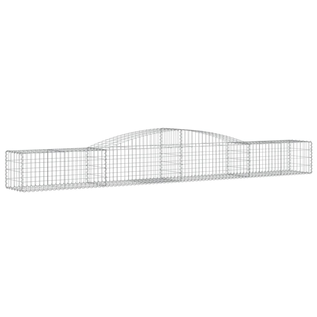 Gabionkurver buede 6 stk 400x50x40/60 cm galvanisert jern