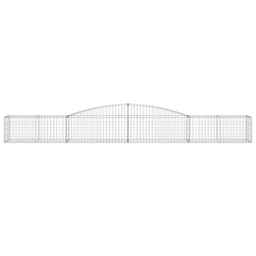 Gabionkurver buede 6 stk 400x50x40/60 cm galvanisert jern