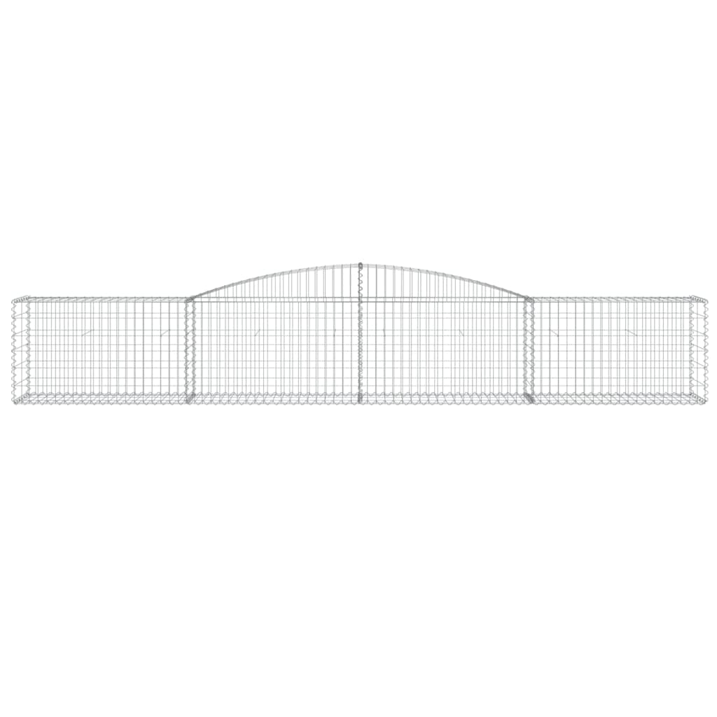 Gabionkurver buede 10 stk 400x50x60/80 cm galvanisert jern