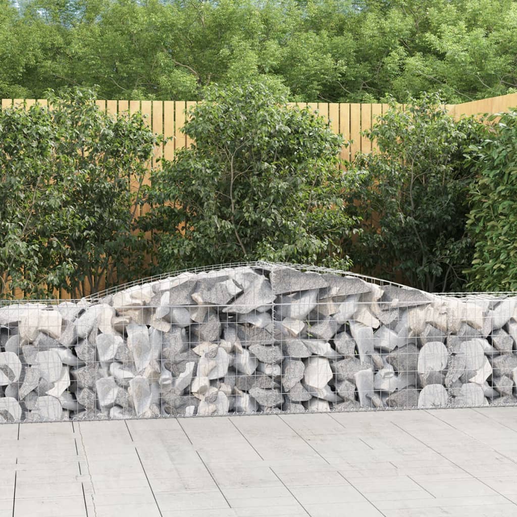 Gabionkurver buede 10 stk 400x50x60/80 cm galvanisert jern