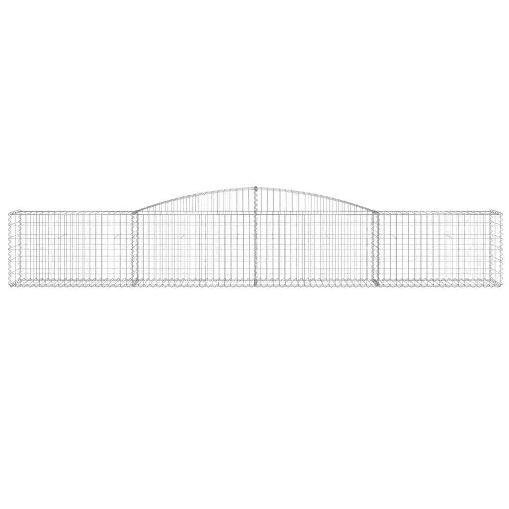 Gabionkurver buede 25 stk 400x50x60/80 cm galvanisert jern