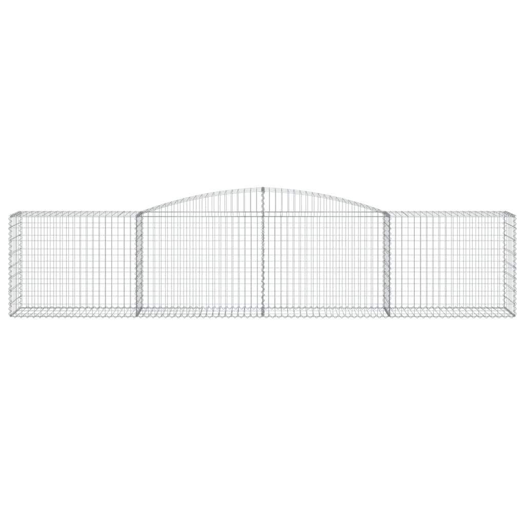 Gabionkurver buede 4 stk 400x50x80/100 cm galvanisert jern
