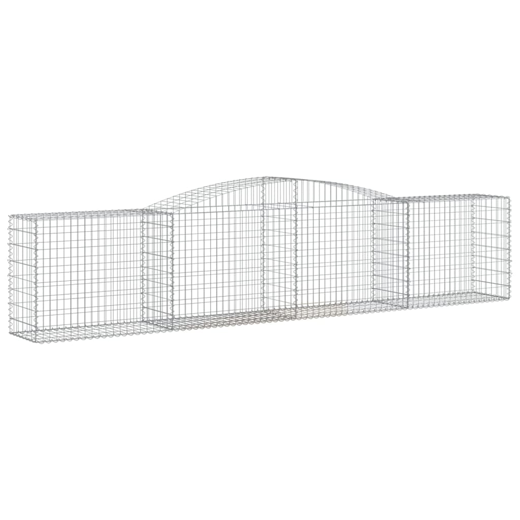 Gabionkurver buede 6 stk 400x50x80/100 cm galvanisert jern