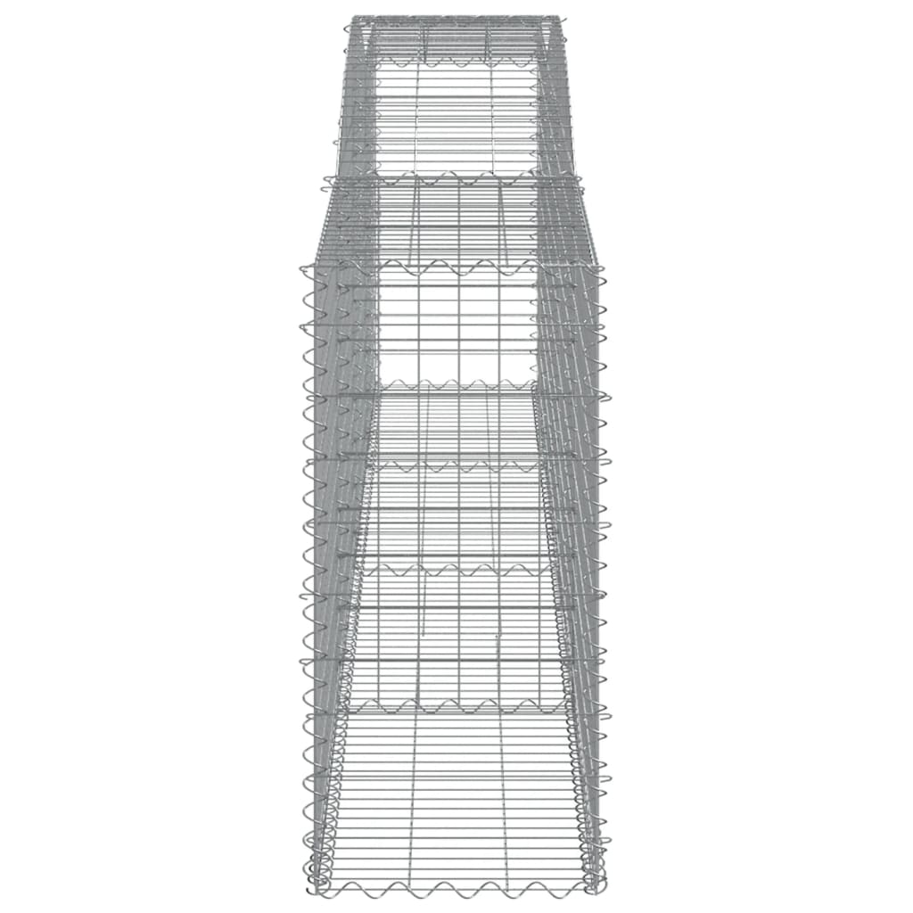 Gabionkurver buede 7 stk 400x50x100/120 cm galvanisert jern
