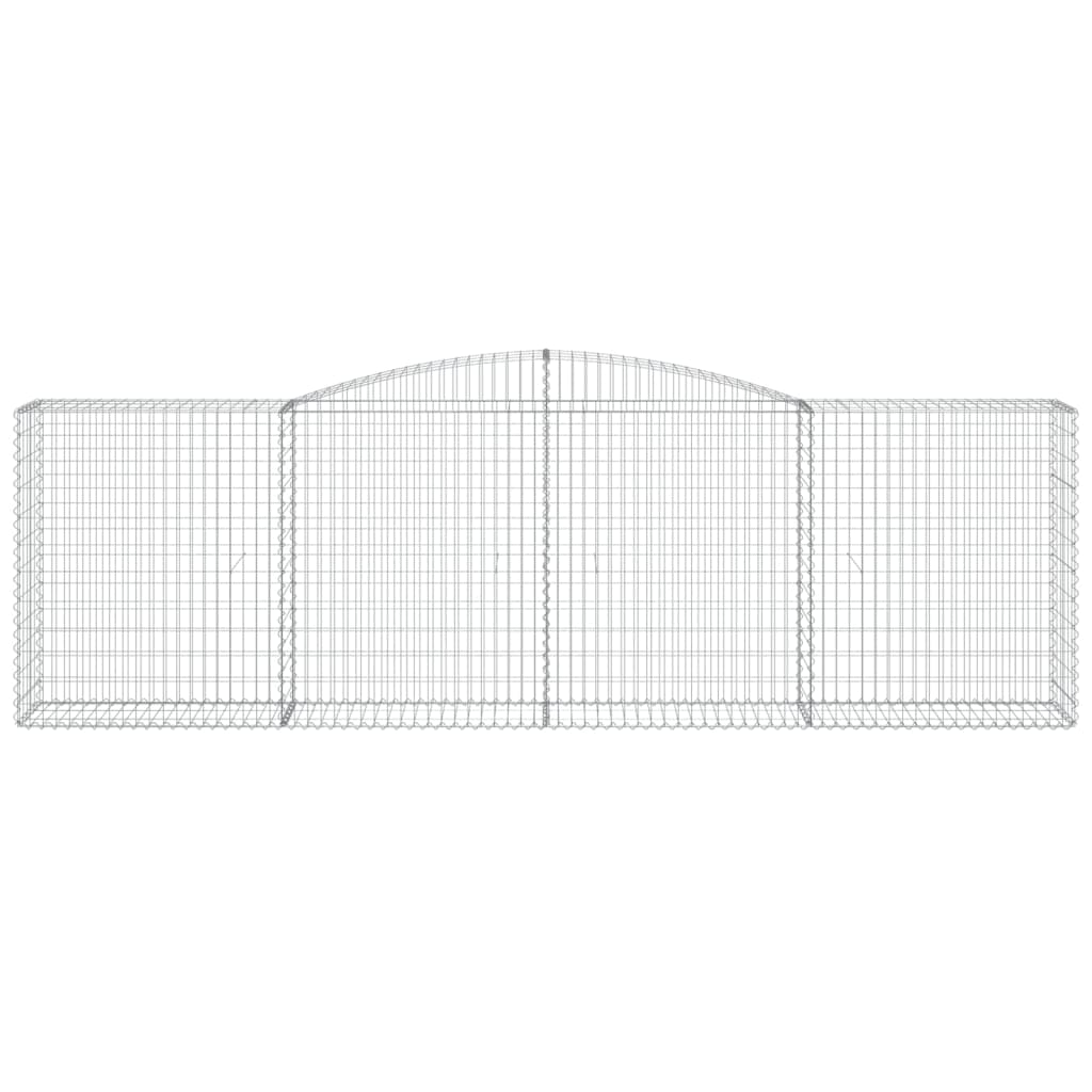Gabionkurver buede 4 stk 400x50x120/140 cm galvanisert jern
