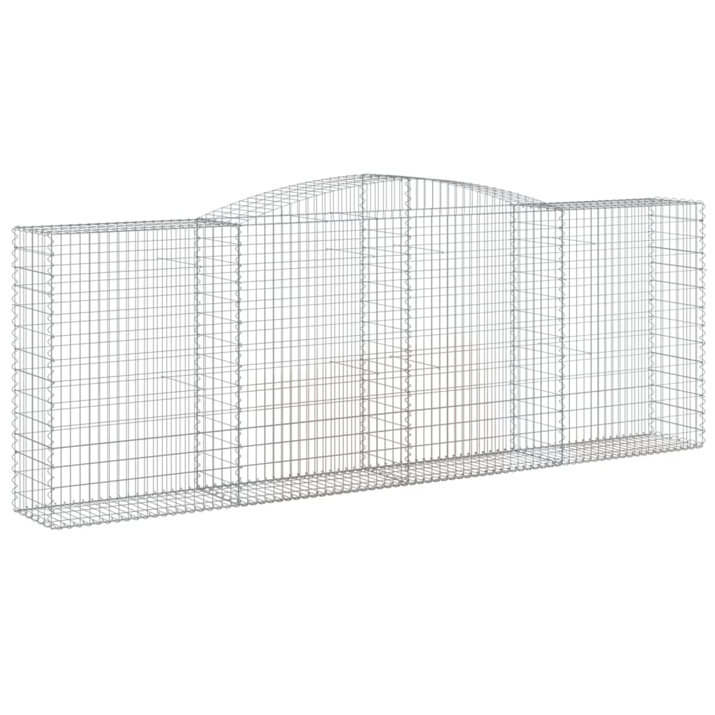 Gabionkurver buede 10 stk 400x50x140/160 cm galvanisert jern