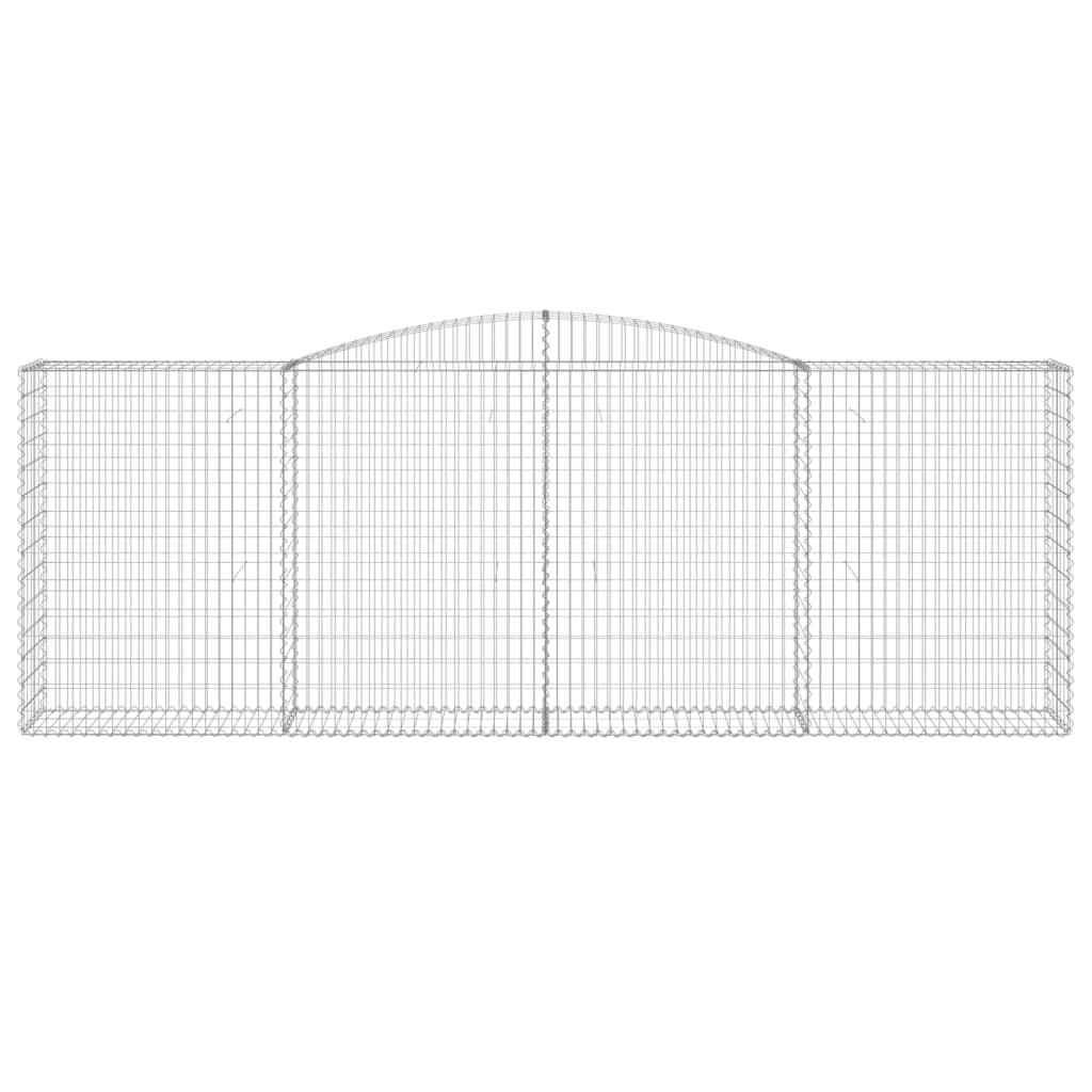 Gabionkurver buede 10 stk 400x50x140/160 cm galvanisert jern