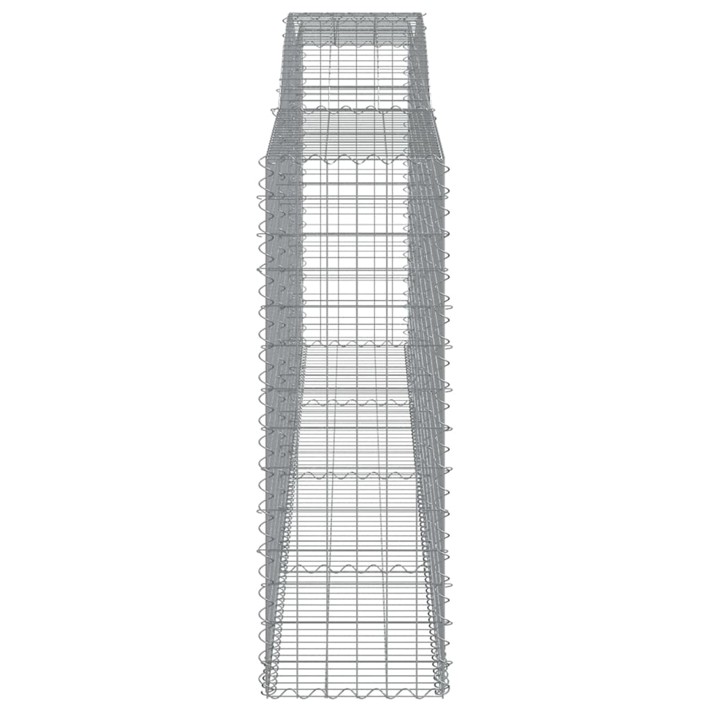 Gabionkurver buede 10 stk 400x50x140/160 cm galvanisert jern