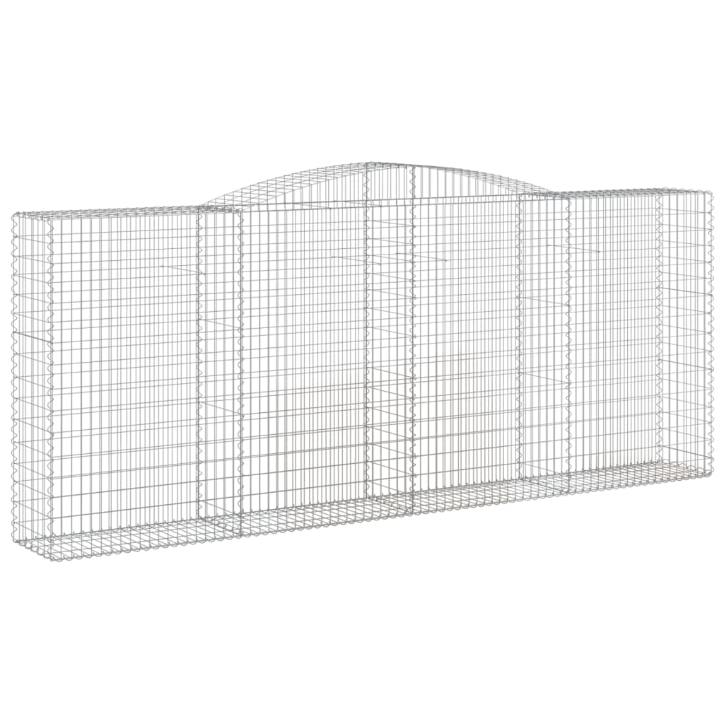 Gabionkurver buede 2 stk 400x50x160/180 cm galvanisert jern