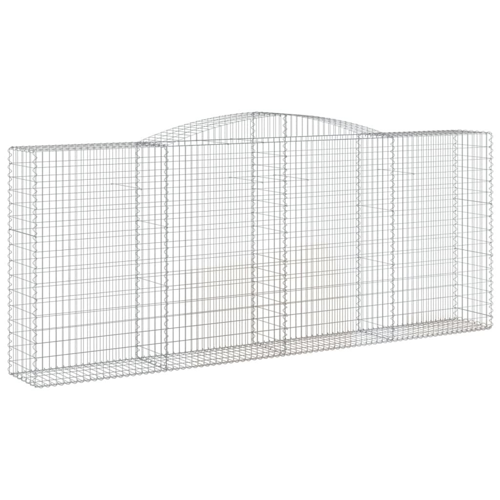 Gabionkurver buede 4 stk 400x50x160/180 cm galvanisert jern