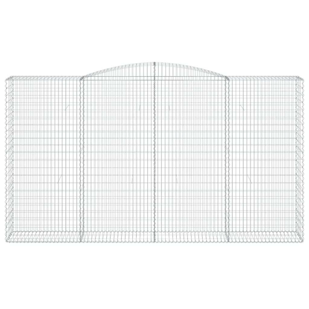 Gabionkurver buede 4 stk 400x50x220/240 cm galvanisert jern