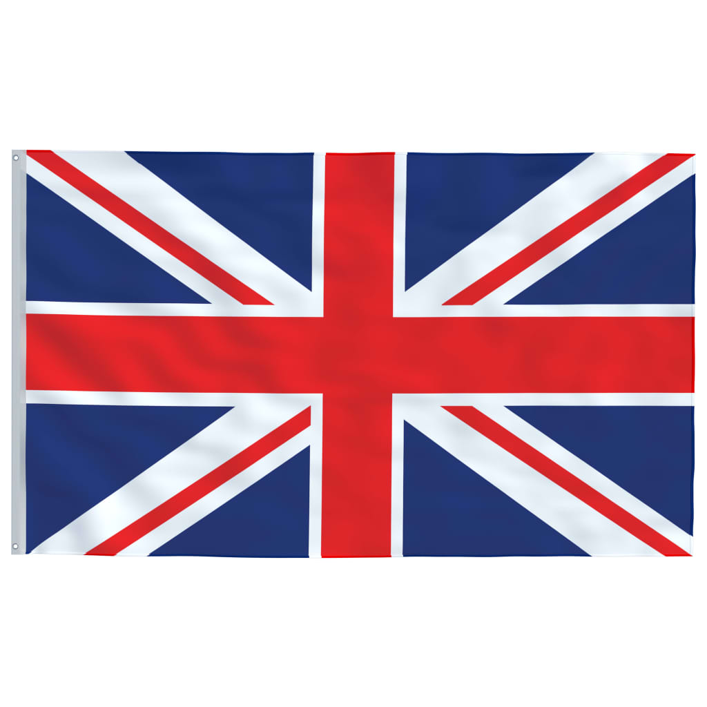 Britisk flagg og stang 6,08 m aluminium
