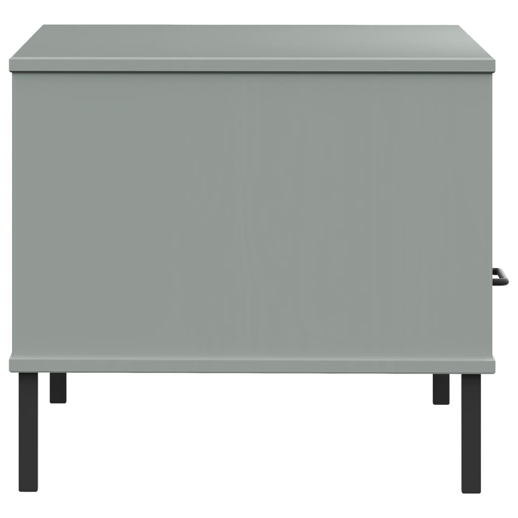 Salongbord med metallben grå 85x50x45 cm heltre OSLO