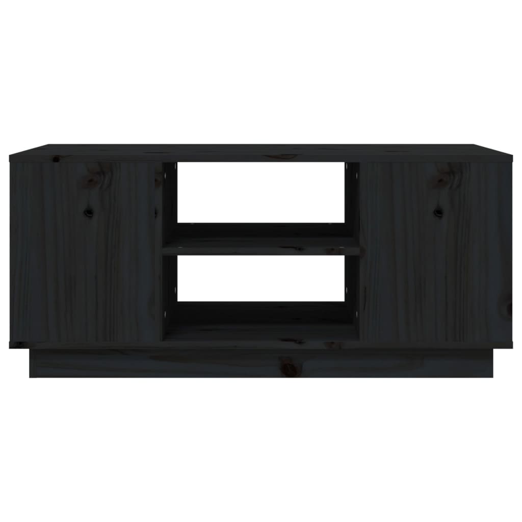 Salongbord svart 90x49x40,5 cm heltre furu