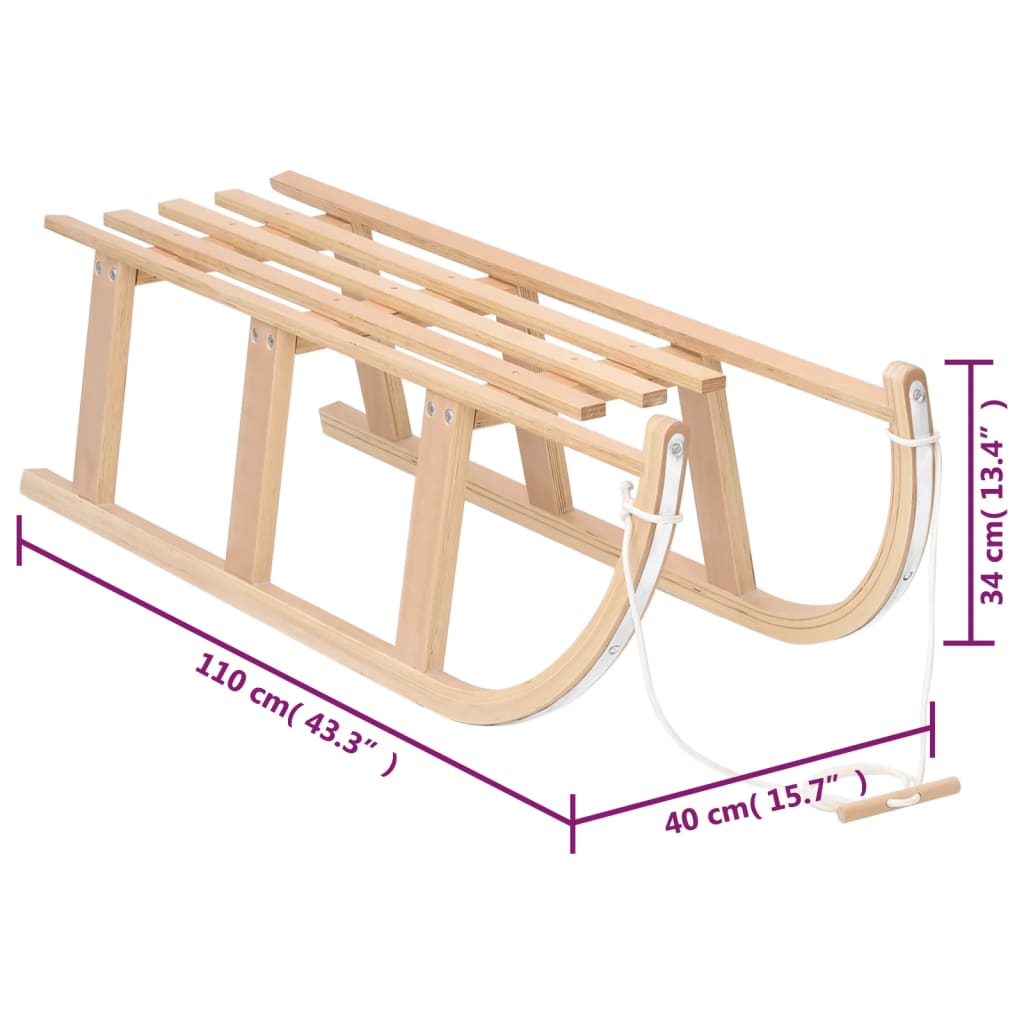 Kjelke 110x40x34 cm kryssfiner
