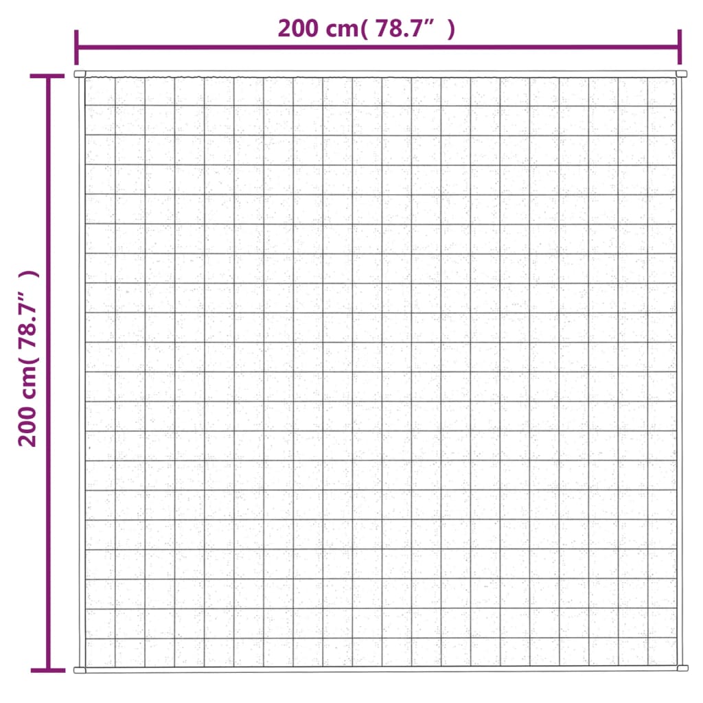 Vektdyne blå 200x200 cm 9 kg stoff