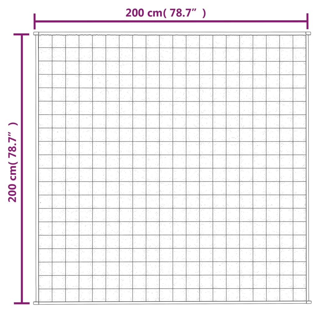 Vektdyne blå 200x200 cm 13 kg stoff