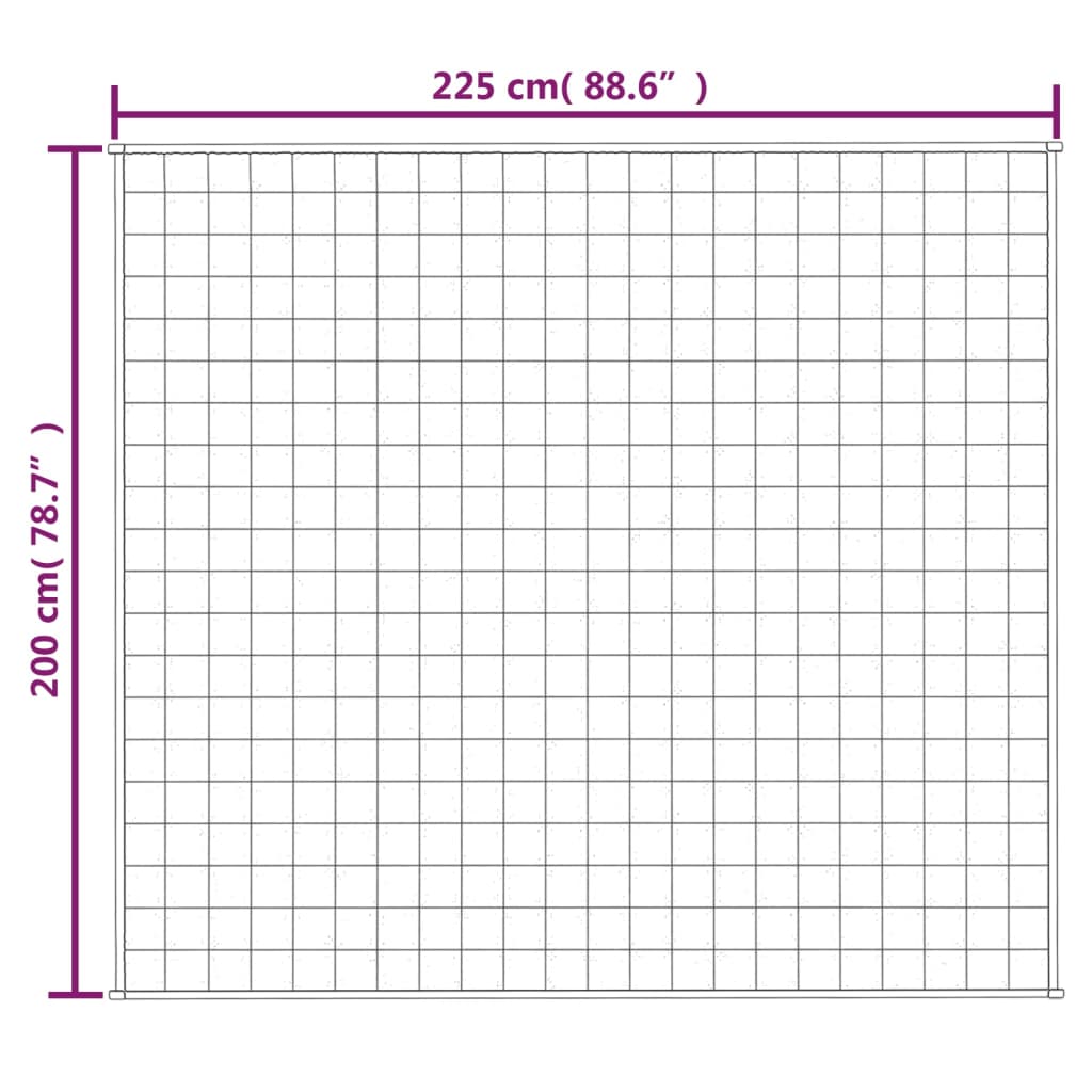 Vektdyne blå 200x225 cm 9 kg stoff