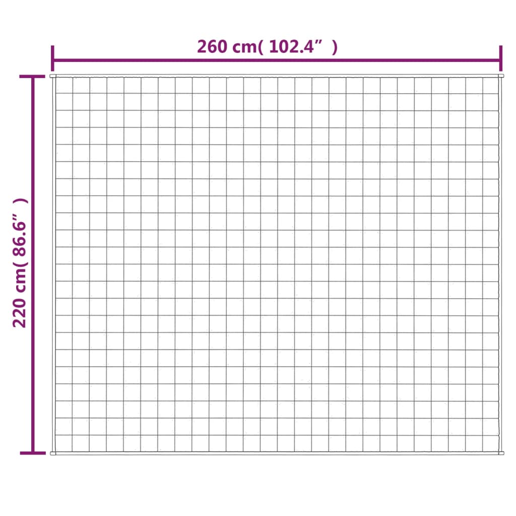 Vektdyne blå 220x260 cm 15 kg stoff