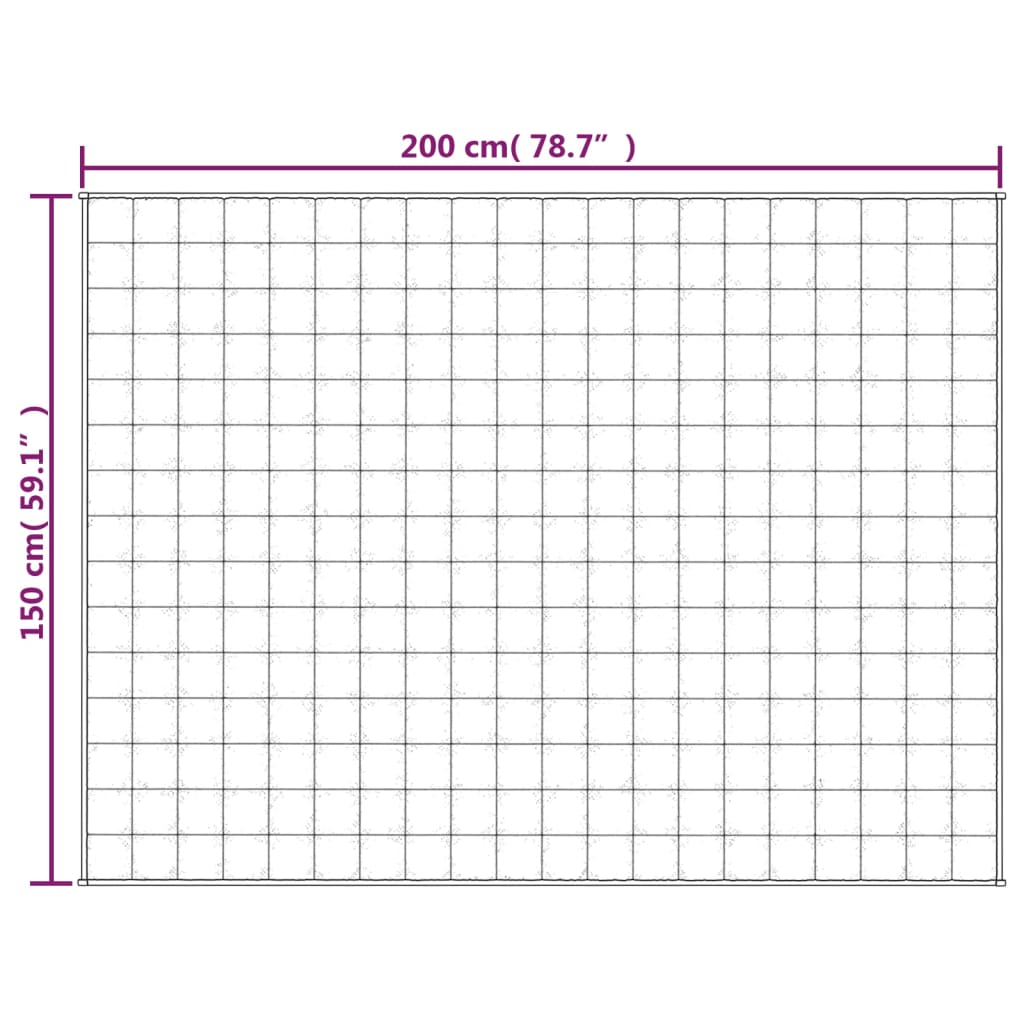 Vektdyne kremhvit 150x200 cm 7 kg stoff