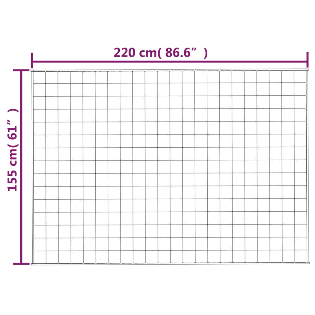 Vektdyne kremhvit 155x220 cm 11 kg stoff