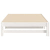 Uttrekkbar dagseng hvit 2x(100x200) cm heltre furu