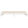 Uttrekkbar dagseng hvit 2x(100x200) cm heltre furu