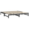 Uttrekkbar dagseng grå 2x(100x200) cm heltre furu