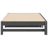 Uttrekkbar dagseng grå 2x(100x200) cm heltre furu