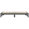 Uttrekkbar dagseng grå 2x(100x200) cm heltre furu