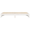 Uttrekkbar dagseng hvit 2x(90x200) cm heltre furu