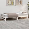 Uttrekkbar dagseng hvit 2x(90x190) cm heltre furu