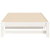 Uttrekkbar dagseng hvit 2x(90x190) cm heltre furu