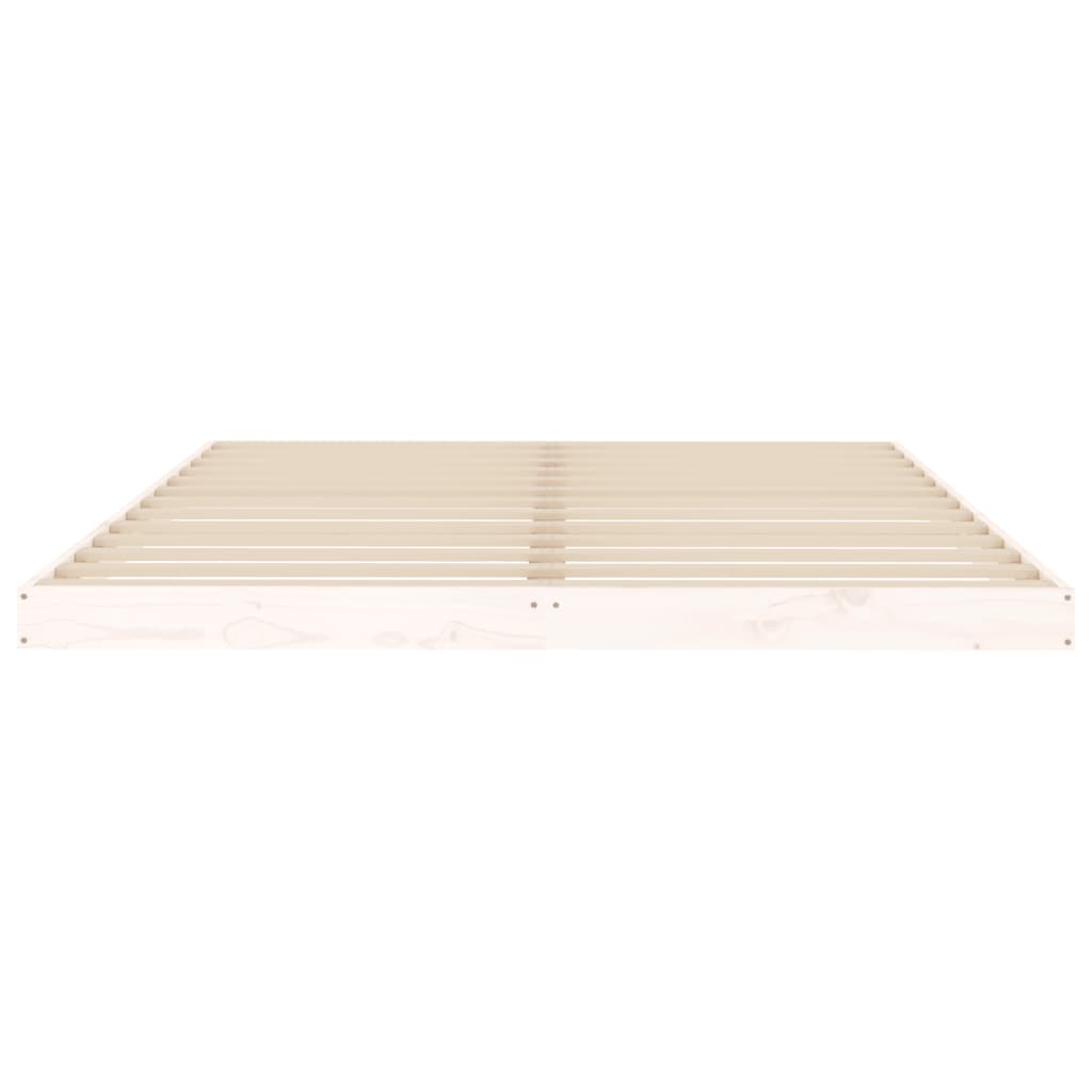 Sengeramme hvit 150x200 cm King Size heltre furu