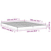 Sengeramme hvit 150x200 cm King Size heltre furu