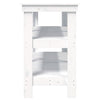 Arbeidsbenk hvit 142,5x50x80 cm heltre furu